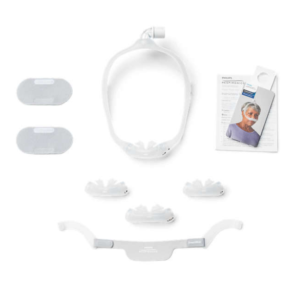 Philips Respironics DreamWear Silicone Pillows CPAP FitPack Med Frame 4 Cushions